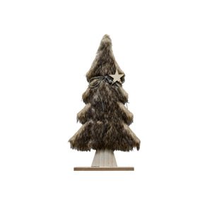 LUSH dekoratív karácsonyfa szőrmével 41 cm - többféle színben Termék színe: Barna