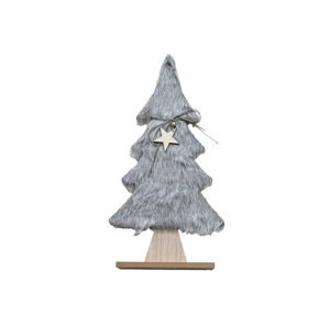 LUSH dekoratív karácsonyfa szőrmével 41 cm - többféle színben Termék színe: Sötétszürke
