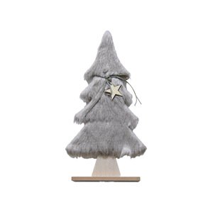 LUSH dekoratív karácsonyfa szőrmével 28 cm - többféle színben Termék színe: Sötétszürke