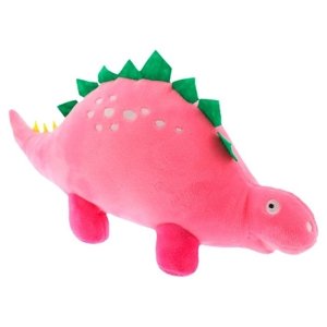 ARCHEO rózsaszín plüss dinoszaurusz zöld fésűvel