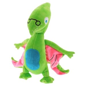 SPINO zöld plüss dinoszaurusz szárnyakkal és szemüveggel