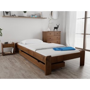 ADA ágy 120 x 200 cm, tölgyfa Ágyrács: Lamellás ágyrács, Matrac: Somnia 17 cm matrac