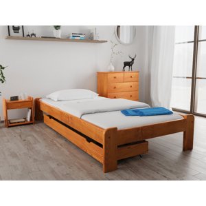 ADA ágy 120 x 200 cm, égerfa Ágyrács: Ágyrács nélkül, Matrac: Deluxe 10 cm matrac