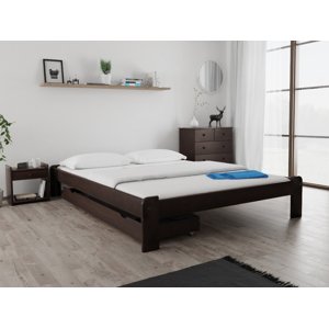 ADA ágy 140x200 cm, diófa Ágyrács: Lamellás ágyrács, Matrac: Deluxe 10 cm matrac
