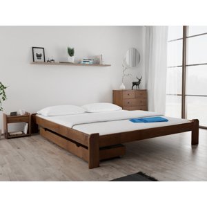 ADA ágy 180x200 cm,tölgyfa Ágyrács: Lamellás ágyrács, Matrac: Deluxe 10 cm matrac