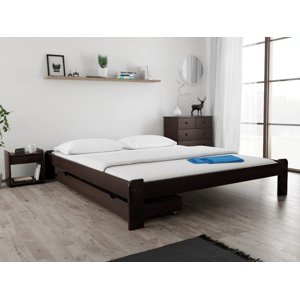 ADA ágy 180x200 cm, diófa Ágyrács: Ágyrács nélkül, Matrac: Deluxe 10 cm matrac