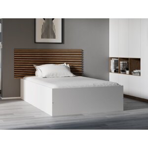 BELLA ágy 120x200 cm, fehér Ágyrács: Léces ágyrács, Matrac: Coco Maxi 19 cm matrac