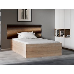 BELLA ágy 120x200 cm, sonoma tölgy Ágyrács: Lamellás ágyrács, Matrac: Deluxe 10 cm matrac