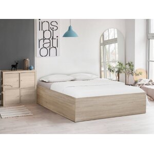 BELLA ágy 140x200 cm, sonoma tölgy Ágyrács: Ágyrács nélkül, Matrac: Deluxe 10 cm matrac