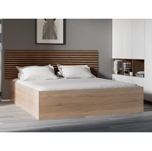 BELLA ágy 180x200 cm, sonoma tölgy Ágyrács: Ágyrács nélkül, Matrac: Deluxe 10 cm matrac