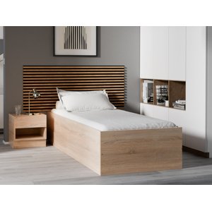 BELLA ágy 90x200 cm, sonoma tölgy Ágyrács: Ágyrács nélkül, Matrac: Deluxe 10 cm matrac