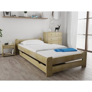 Emily ágy 120 x 200 cm, fenyőfa Ágyrács: Lamellás ágyrács, Matrac: Coco Maxi 19 cm matrac