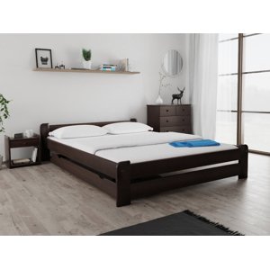 Emily ágy 140x200 cm, diófa Ágyrács: Ágyrács nélkül, Matrac: Deluxe 10 cm matrac