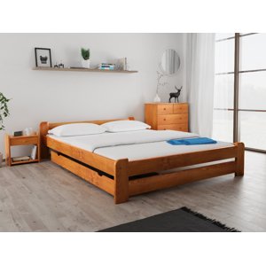 Emily ágy 160x200 cm, égerfa Ágyrács: Ágyrács nélkül, Matrac: Deluxe 10 cm matrac