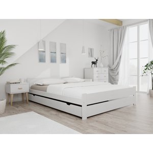 IKAROS DOUBLE ágy 120 x 200 cm, fehér Ágyrács: Ágyrács nélkül, Matrac: Coco Maxi 19 cm matrac