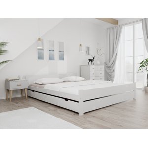 IKAROS DOUBLE ágy 180 x 200 cm, fehér Ágyrács: Ágyrács nélkül, Matrac: Matrac nélkül