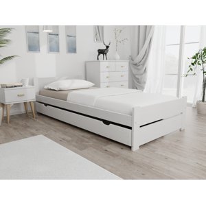 IKAROS DOUBLE ágy 90 x 200 cm, fehér Ágyrács: Lamellás ágyrács, Matrac: Coco Maxi 19 cm matrac