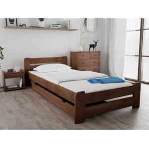 Laura ágy 120 x 200 cm, tölgy Ágyrács: Ágyrács nélkül, Matrac: Deluxe 10 cm matrac