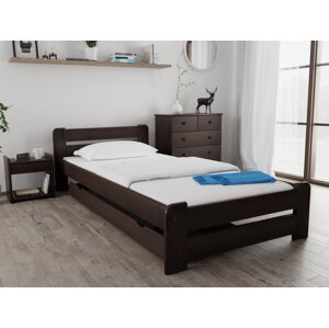 Laura ágy 120 x 200 cm, diófa Ágyrács: Ágyrács nélkül, Matrac: Deluxe 10 cm matrac