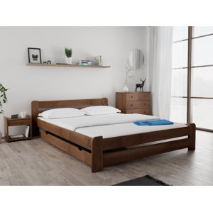 Laura ágy 160x200 cm, tölgyfa Ágyrács: Ágyrács nélkül, Matrac: Deluxe 10 cm matrac