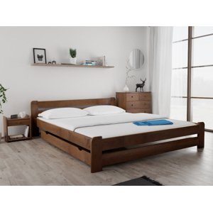 Laura ágy 180x200 cm, tölgyfa Ágyrács: Ágyrács nélkül, Matrac: Deluxe 10 cm matrac