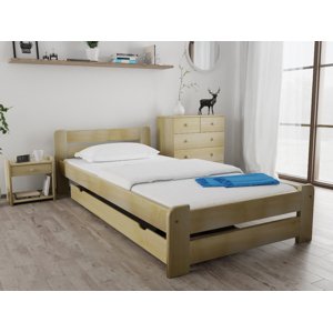 Laura ágy 90x200 cm, fenyőfa Ágyrács: Ágyrács nélkül, Matrac: Coco Maxi 19 cm matrac