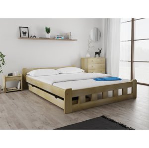 Naomi magasított ágy 140x200 cm, fenyőfa Ágyrács: Léces ágyrács, Matrac: Coco Maxi 19 cm matrac