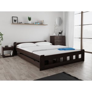 Naomi magasított ágy 140x200 cm, diófa Ágyrács: Lamellás ágyrács, Matrac: Coco Maxi 19 cm matrac