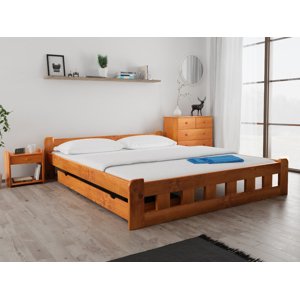 Naomi magasított ágy 180x200 cm, égerfa Ágyrács: Ágyrács nélkül, Matrac: Deluxe 10 cm matrac