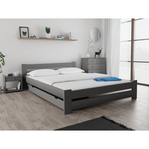 Ola ágy 140x200 cm, szürke Ágyrács: Ágyrács nélkül, Matrac: Deluxe 10 cm matrac