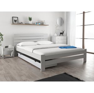 PARIS magasított ágy 120 x 200 cm, fehér Ágyrács: Léces ágyrács, Matrac: Matrac nélkül