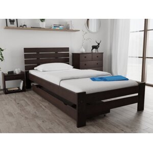 PARIS magasított ágy 120 x 200 cm, diófa Ágyrács: Lamellás ágyrács, Matrac: Deluxe 10 cm matrac