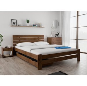 PARIS magasított ágy 140x200 cm, tölgyfa Ágyrács: Lamellás ágyrács, Matrac: Somnia 17 cm matrac
