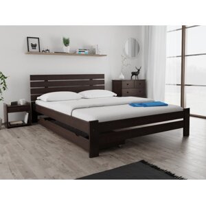 PARIS magasított ágy 140x200 cm, diófa Ágyrács: Lamellás ágyrács, Matrac: Deluxe 10 cm matrac