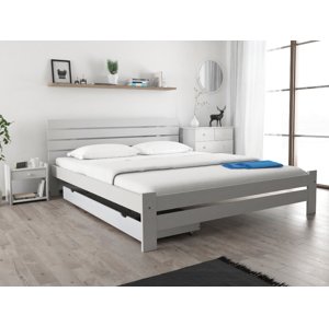 PARIS magasított ágy 180x200 cm, fehér Ágyrács: Léces ágyrács, Matrac: Deluxe 10 cm matrac