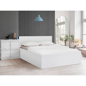 SOFIA ágy 140 x 200 cm, fehér Ágyrács: Léces ágyrács, Matrac: Deluxe 10 cm matrac
