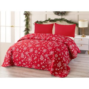 SNOWFALL piros ágytakaró Méret: 220 x 240 cm