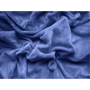 SOFT kék mikroplüss lepedő 90x200 cm
