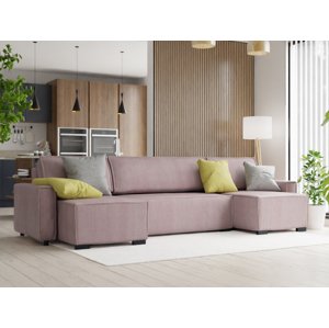 SMART világos rózsaszín U alakú kanapé