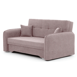 LAINE világos rózsaszín összecsukható háromüléses kanapé